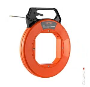 VEVOR 125 ft. 3/16 in. PET Wire Fishing Tool with Handle for Wall Electrical Conduit, Non-Conductive