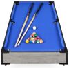 Tabletop Billiard Set, Pool Arcade Game Table w/ 2 Cues, Storage Bag - 40in