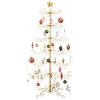 Wrought Iron Christmas Tree Ornament Display w/ Easy Assembly, Stand - 6ft