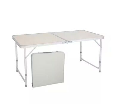 28 in. H Rectangle Plastic Folding Portable Outdoor Picnic Table 