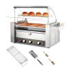 ROVSUN 7 Rollers 1200W 110V 18 Hot Dog Roller Grill with Cover & Bun Warmer