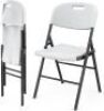 VINGLI Portable HDPE Folding Chairs with Steel Frame, Set of 2&nbsp;