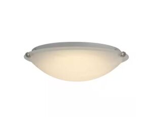 Hampton Bay Chalene 15 in. 1-Light Pewter Clip Integrated LED Flush Mount