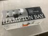 Hampton Bay Loveland 16.625 in. 3-Light Black Bathroom Vanity Light Fixture with Clear Glass Shades - 2