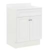 Glacier Bay 24 in. Single Sink White Bath Vanity with White Cultured Marble Top