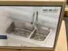 Glacier Bay Bratten 33 in. Drop-In 60/40 Double Bowl 18 Gauge Stainless Steel Kitchen Sink with Pull-Down Faucet - 3