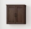 Home Decorators Collection Alster 25 in. W x 26 in. D x 8 in. H Bathroom Storage Wall Cabinet in Brown Oak