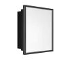 24 in. W x 30 in. H Rectangular Brass Aluminum Alloy Black Framed Recessed/Surface Mount Medicine Cabinet with Mirror