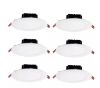 Commercial Electric Box on Top Integrated LED 6 in Round Canless Recessed Light for Kitchen Bathroom Livingroom, White Soft White 6-Pack