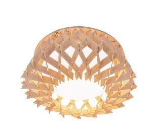 Kiran 13 in. 1 Light Wood Painted 5CCT Integrated Selectable LED Flush Mount Ceiling Light