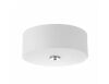 Progress Lighting Inspire Collection 13 in. Transitional Brushed Nickel LED Bedroom Drum Shade Ceiling Light with White Linen Shade