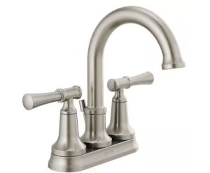 Delta Chamberlain 4 in. Centerset 2-Handle Bathroom Faucet in SpotShield Brushed Nickel