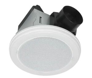 HOMEWERKS 80 CFM Ceiling Mount Bathroom Exhaust Fan with Bluetooth Speaker and LED Light