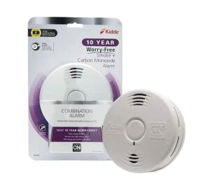 Kidde 10-Year Worry Free Smoke & Carbon Monoxide Detector, Lithium Battery Powered with Photoelectric Sensor and Voice Alarm