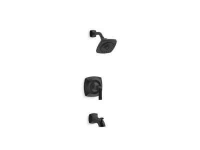 KOHLER Rubicon 1-Handle 3-Spray Tub and Shower Faucet in Matte Black 