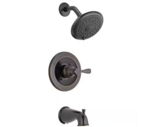 Delta&nbsp;Porter Single-Handle 3-Spray Tub and Shower Faucet in Oil Rubbed Bronze