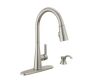 Delta Greydon Single-Handle Pull-Down Sprayer Kitchen Faucet with ShieldSpray and Soap Dispenser in SpotShield Stainless Steel