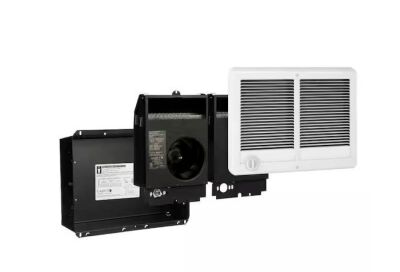 Cadet 240/208-volt 3,000/2,250-watt Com-Pak Twin In-Wall Fan-forced Electric Heater in White with Thermostat