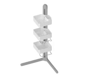 SHARPER IMAGE 3-Tier Adjustable Shower Caddy Corner