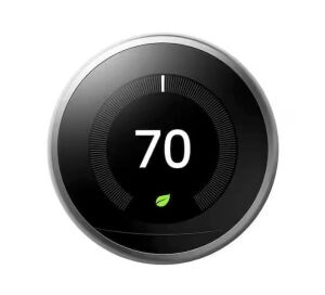 Google Nest Learning Thermostat - Smart Wi-Fi Thermostat - Stainless Steel