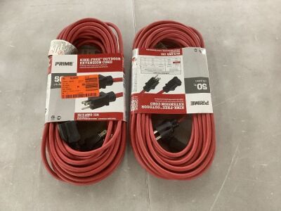 Lot of (2) 50 ft. 16/3 Medium-Duty Outdoor Extension Cord