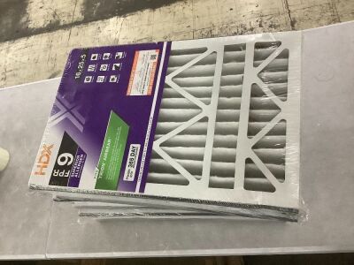 Lot of (3) HDX 16 in. x 25 in. x 5 in. Trion AirBear Replacement Pleated Air Filter FPR 9, MERV 13