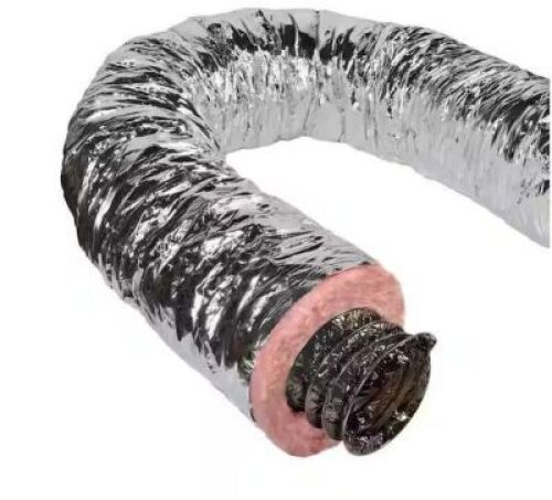 Master Flow&nbsp;5 in. x 25 ft. Insulated Flexible Duct R6 Silver Jacket