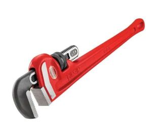 RIDGID 24 in. Straight Pipe Wrench with Self Cleaning Threads and Hook Jaws