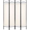 4-Panel Folding Privacy Screen Room Divider Decoration Accent, 6ft