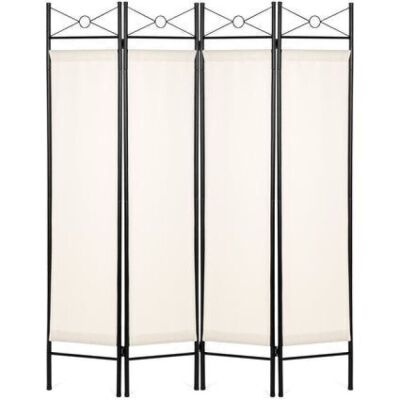 4-Panel Folding Privacy Screen Room Divider Decoration Accent, 6ft