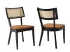 MODWAY Caledonia Faux Leather Upholstered Wood Dining Chairs, Set of 2 