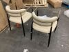 Acme Furniture Jaramillo Beige Fabric & Black Finish Side Chair, Set of 2 - 6