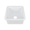 DEERVALLEY Haven White Undermount Fireclay Square 18 in. L x 9 in. D Single Bowl Kitchen Sink 