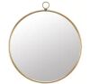 FirsTime & Co. Medium Round Gold Modern Mirror, 36 in. H x 1 in. W