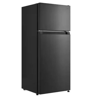 Vissani 4.5 cu. ft. 2-Door Mini Refrigerator in Black with Freezer - Small Dents