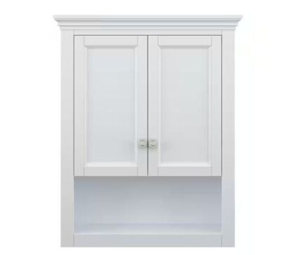 Home Decorators Collection Lamport 26 in. W x 8 in. D x 32 in. H Bathroom Storage Wall Cabinet in White