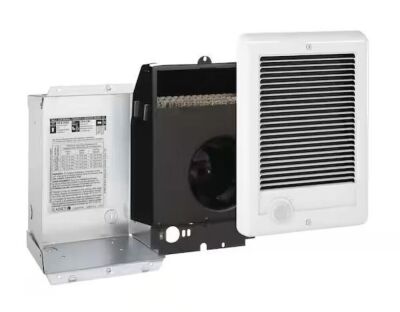 Cadet 240-volt 2,000-watt Com-Pak In-wall Fan-forced Electric Heater in White