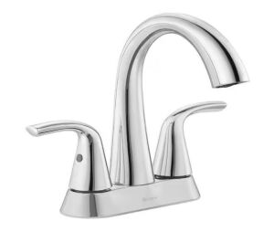 Glacier Bay Irena 4 in. Center set Double-Handle High-Arc Bathroom Faucet in Polished Chrome