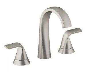 KOHLER Cursiva 8 in. Widespread 2-Handle Bathroom Faucet in Vibrant Brushed Nickel