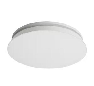 HOMEWERKS Round Decorative White 80 CFM Ceiling and Wall Mounted Bathroom Ventilation Exhaust Fan with Dimmable LED Light