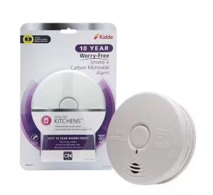 Kidde 10-Year Worry Free Smoke & Carbon Monoxide Detector, Lithium Battery Powered with Photoelectric Sensor