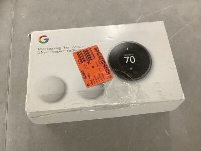 Google Nest Learning Thermostat, Smart Wi-Fi Thermostat Stainless Steel - Missing Temp Sensors 