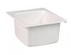 MUSTEE 17 in. x 20 in. Fiberglass Self-Rimming Utility Sink in White