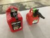 Lot of (2) Plastic Gas Cans