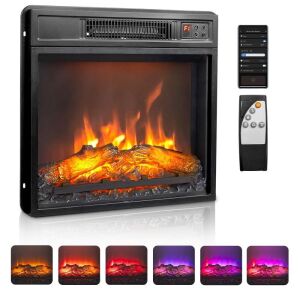 ROVSUN 18'' 1400W 120V Electric Fireplace Inserts with APP & Remote