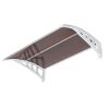  39"x29" Patio Window and Front Door Awning Brown Board & White Holder 