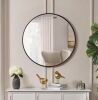 Home Decorators Collection Large Round Black Classic Accent Mirror 30" 