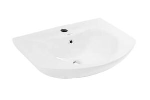 Swiss Madison Modern White Ceramic Rectangular Chateau Pedestal Bathroom Vessel Sink with Round Single Faucet Hole