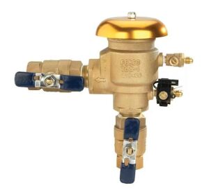 Febco 1 in. Bronze Pressure Vacuum Breaker Backflow Preventer with Quarter Turn Shutoff and Tee Handles, Freeze Sensor