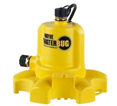 Wayne 1/6 HP WaterBUG Submersible Utility Pump with Multi-Flo Technology